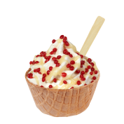 Sundae Extra Cheesecake Himbeere,Soft Ice Corner,Angelo,Good Choice;Klein 3,35 - Gross 3,85